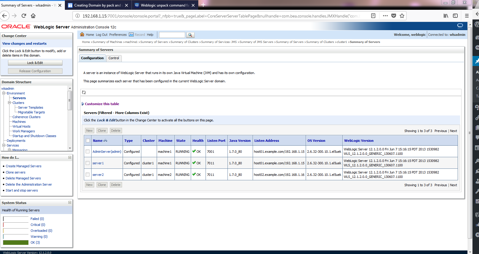 UPGRADING WEBLOGIC FROM 12.1.2.0 TO 12.2.1 IN DISTRIBUTED SETUP ...